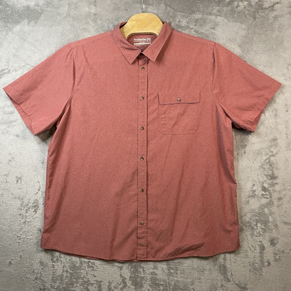 Avalanche Outdoor Supply Co Men's XXL Red Button Up Casual Shirt